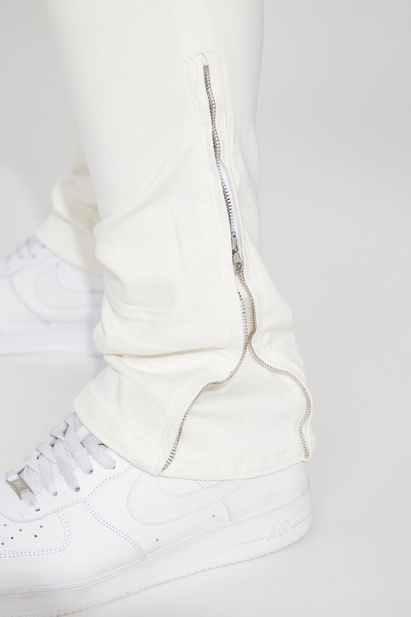 Pull Up Stacked Skinny Jeans - White sold by Fashion Nova product image thumbnail 8