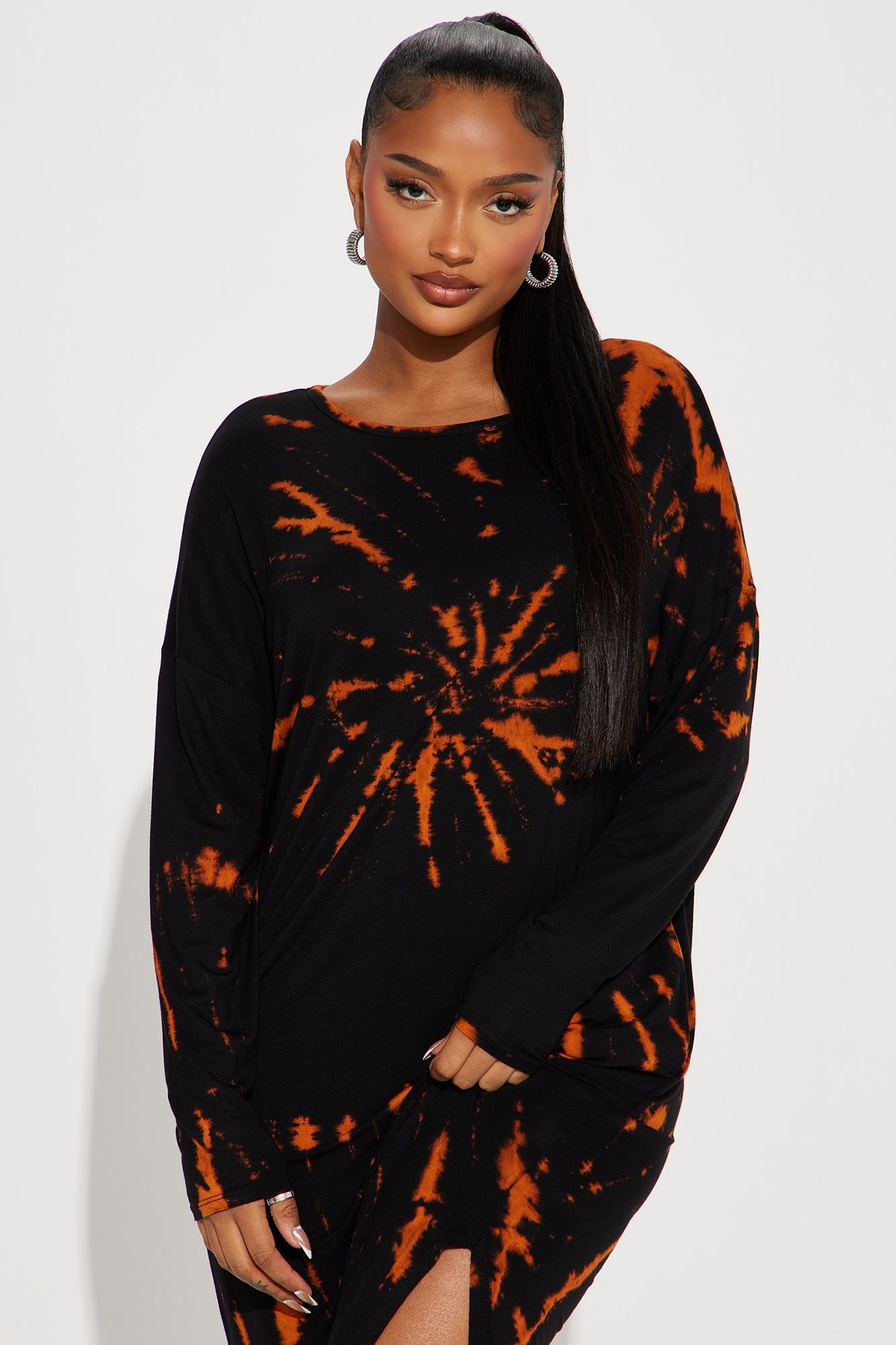 Sandra Sweater Maxi Dress - Black/Orange sold by Fashion Nova product image thumbnail 2
