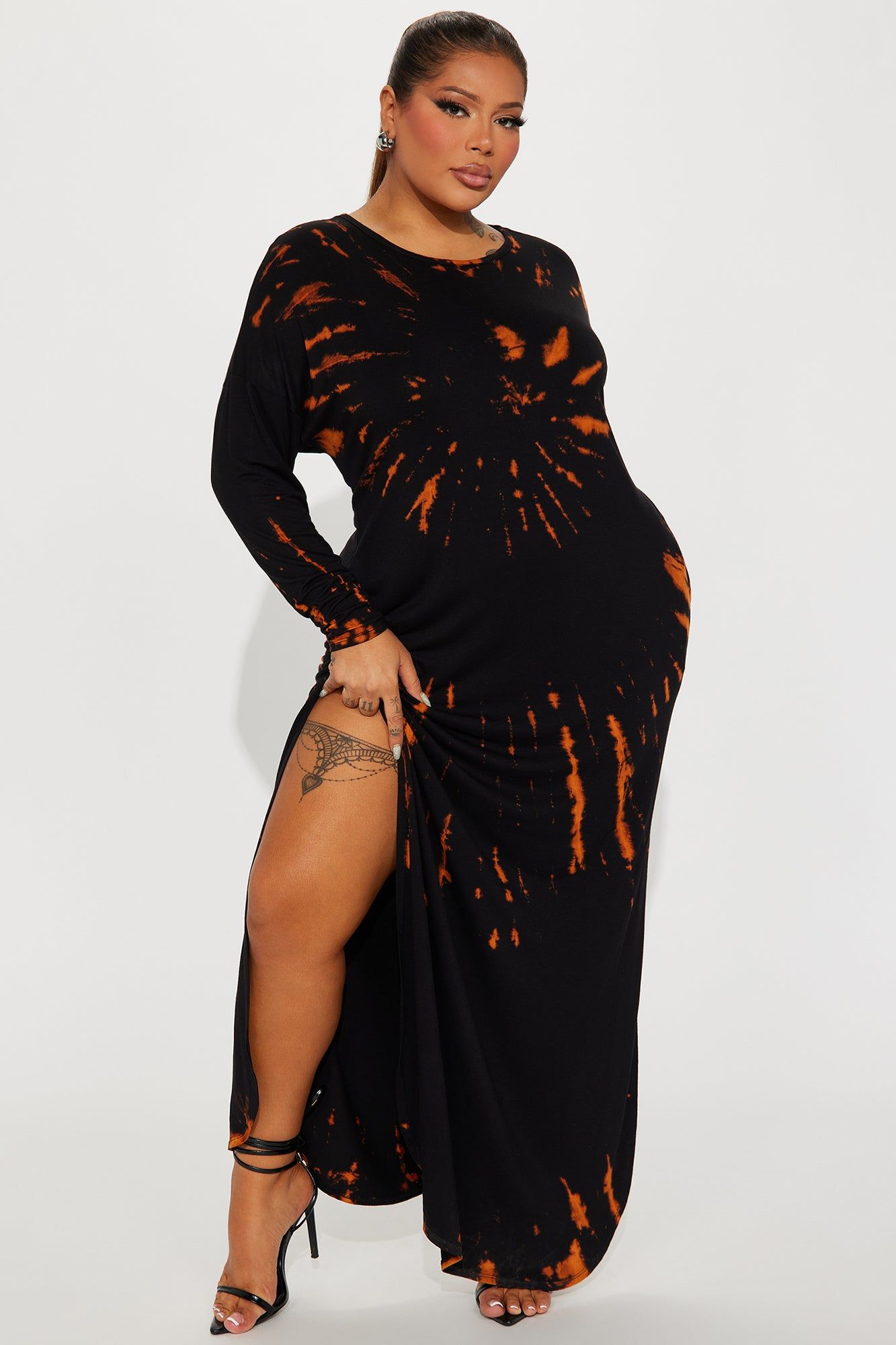 Sandra Sweater Maxi Dress - Black/Orange sold by Fashion Nova product image thumbnail 4