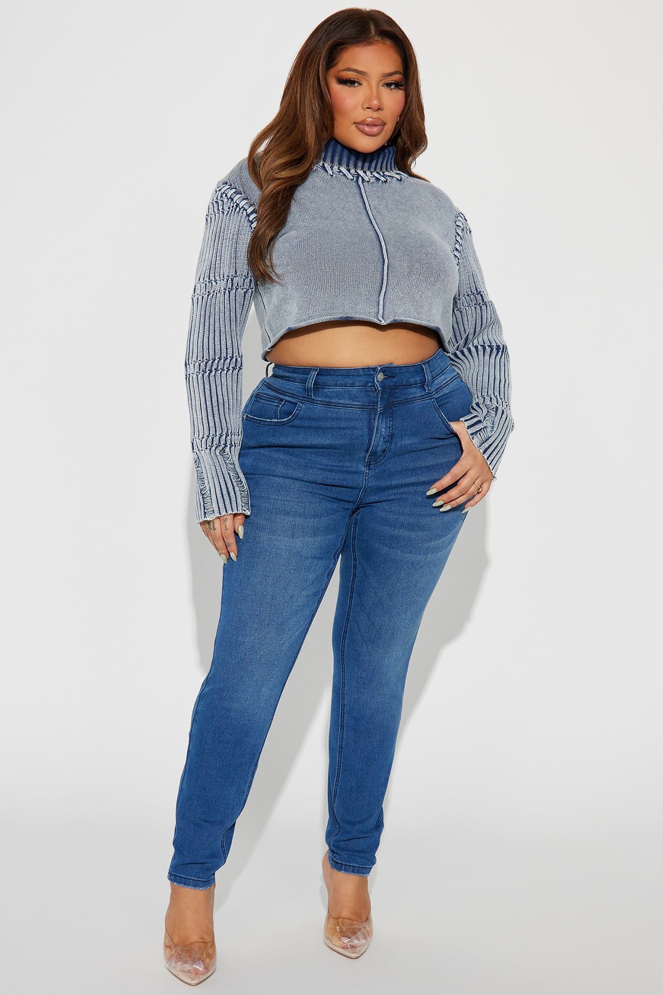 Kaya Stretch Curvy Skinny Jean - Dark Wash sold by Fashion Nova product image thumbnail 5