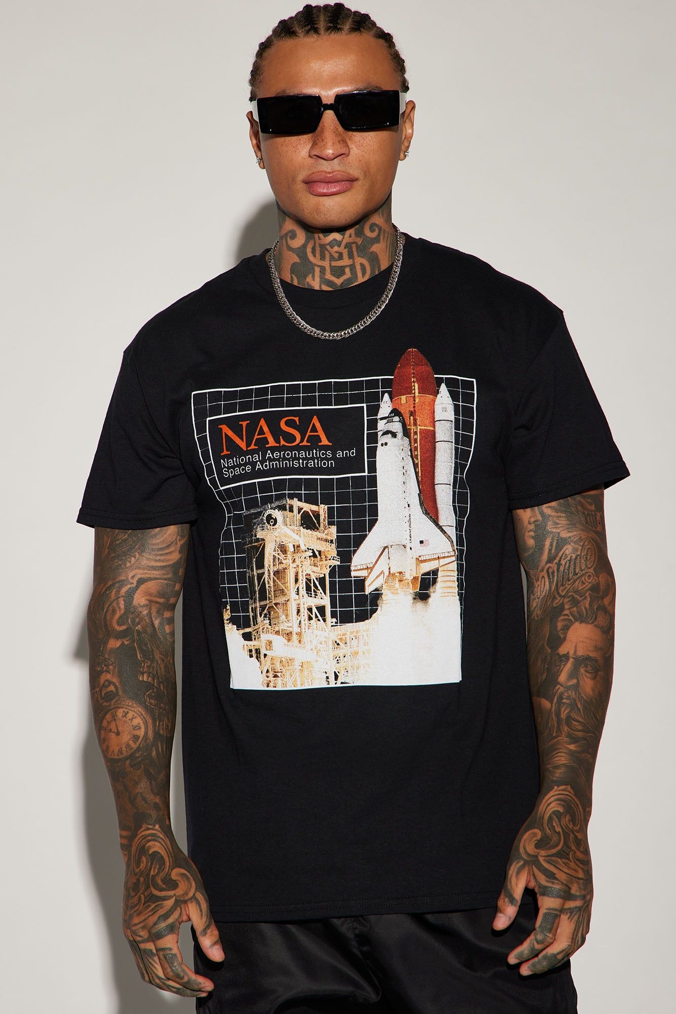 NASA Launch Site Short Sleeve Tee - Black sold by Fashion Nova