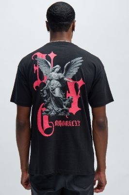 Brooklyn Angels Short Sleeve Tee - Black sold by Fashion Nova