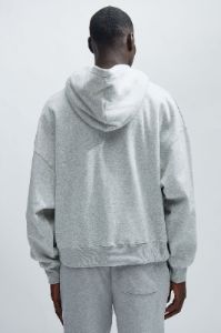 Tyson Oversized Heavyweight Zip Up - Heather Grey sold by Fashion Nova
