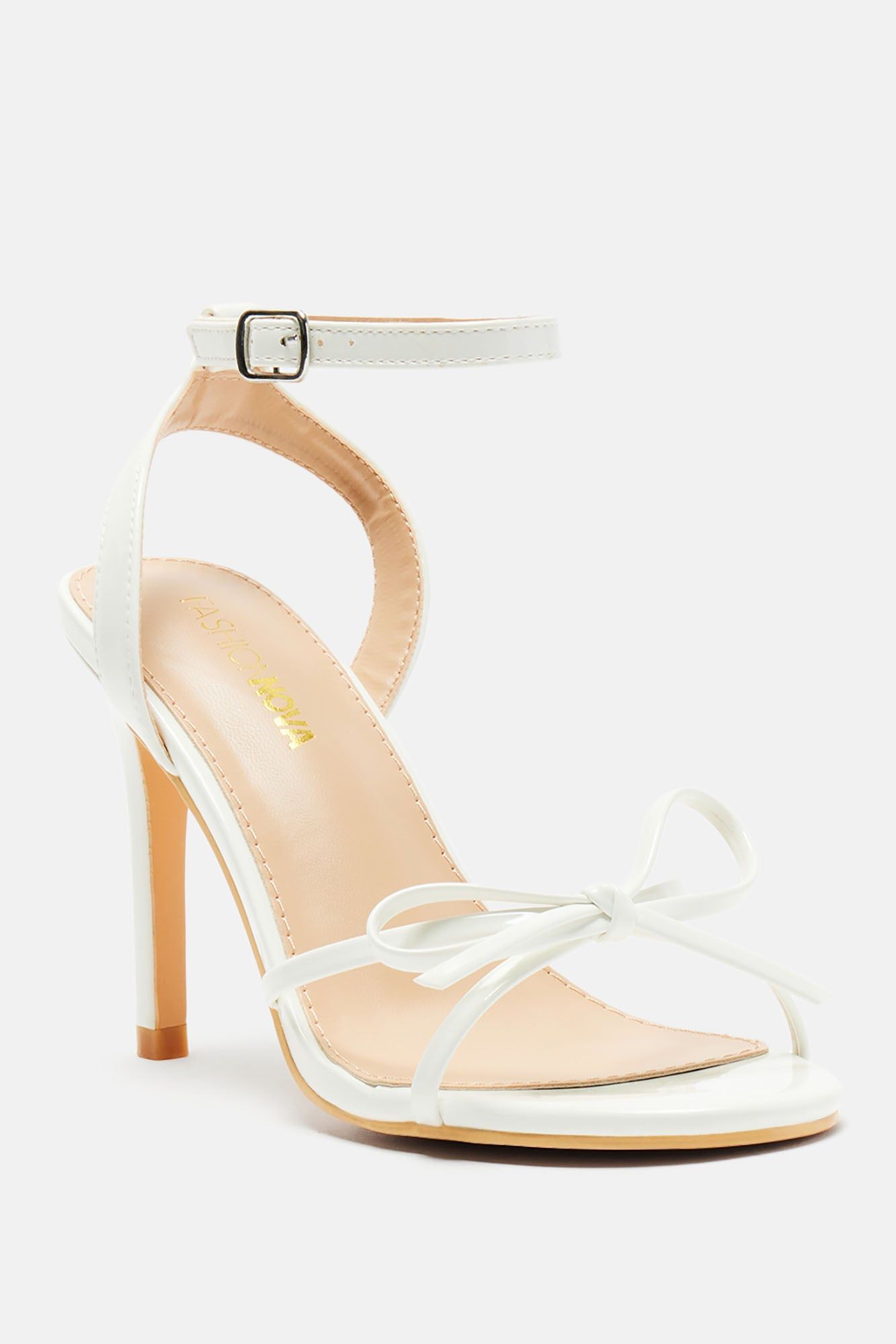 Eden Heeled Sandals - White sold by Fashion Nova product image thumbnail 5