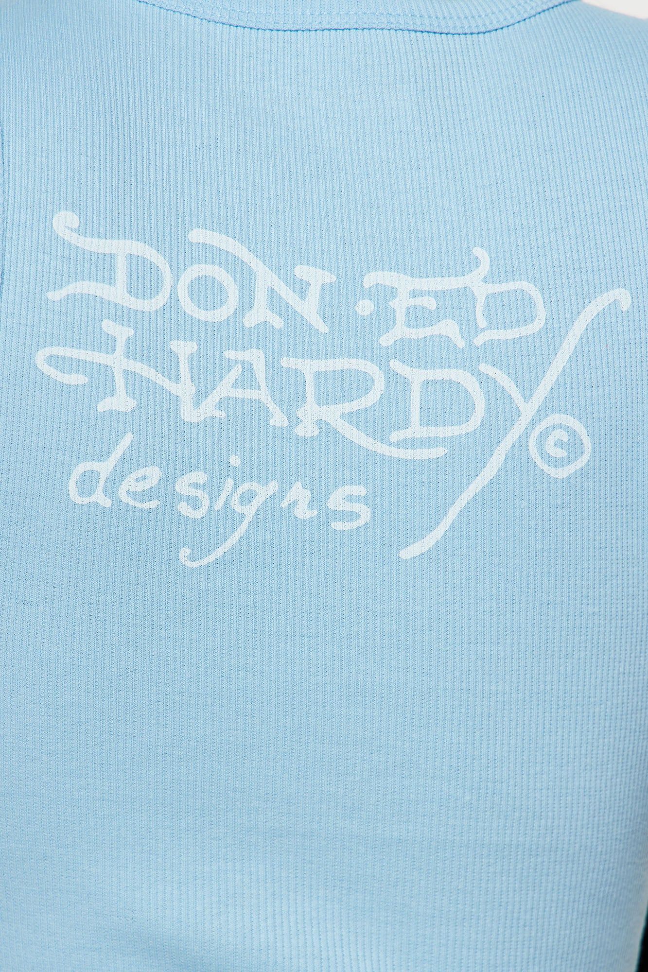 Ed Hardy Tiger Flame Tank Top - Blue sold by Fashion Nova product image thumbnail 5