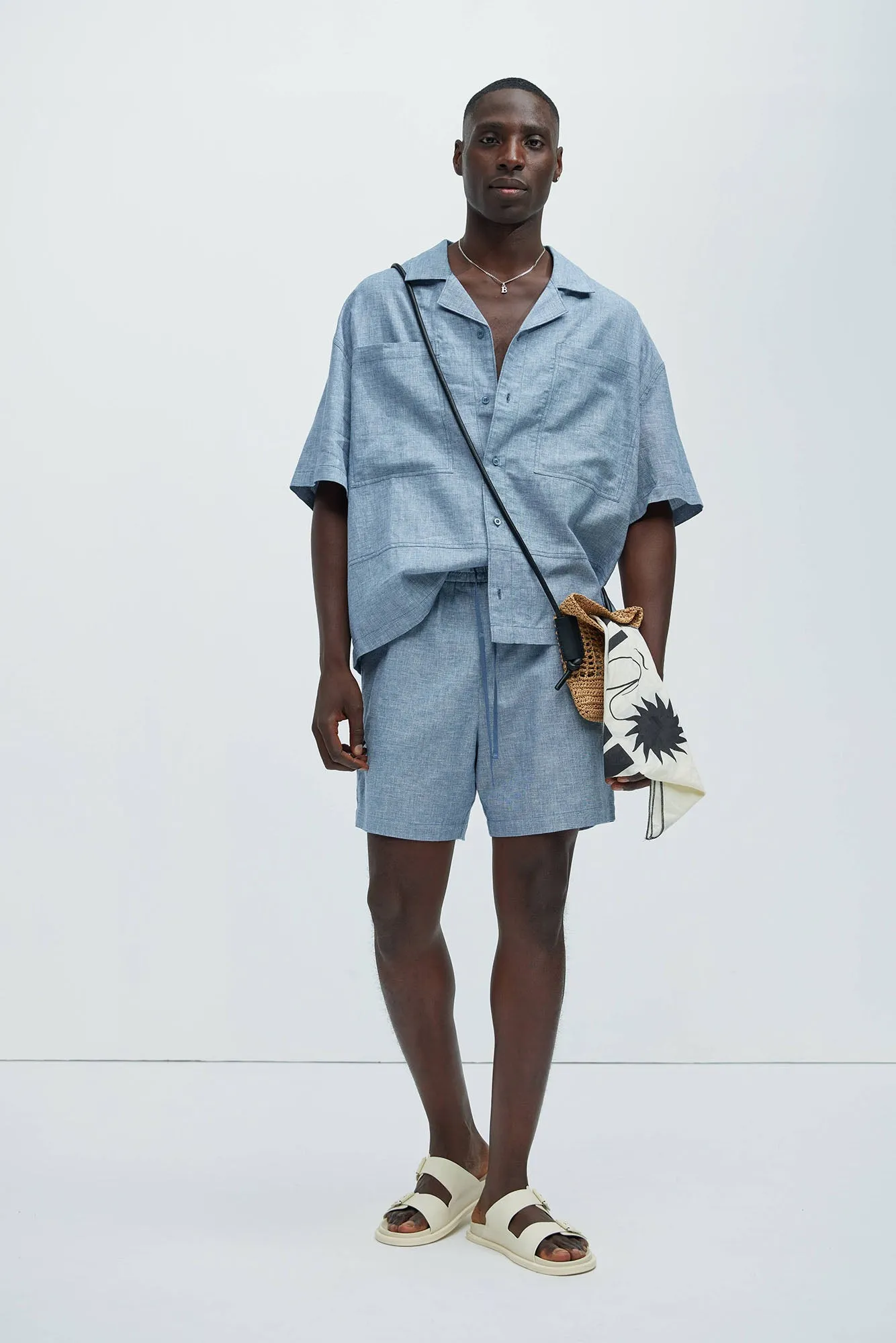 Bahamas Linen Cuban Shirt - Blue sold by Fashion Nova product image thumbnail 2