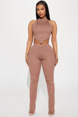 Kristen Pant Set - Mocha sold by Fashion Nova