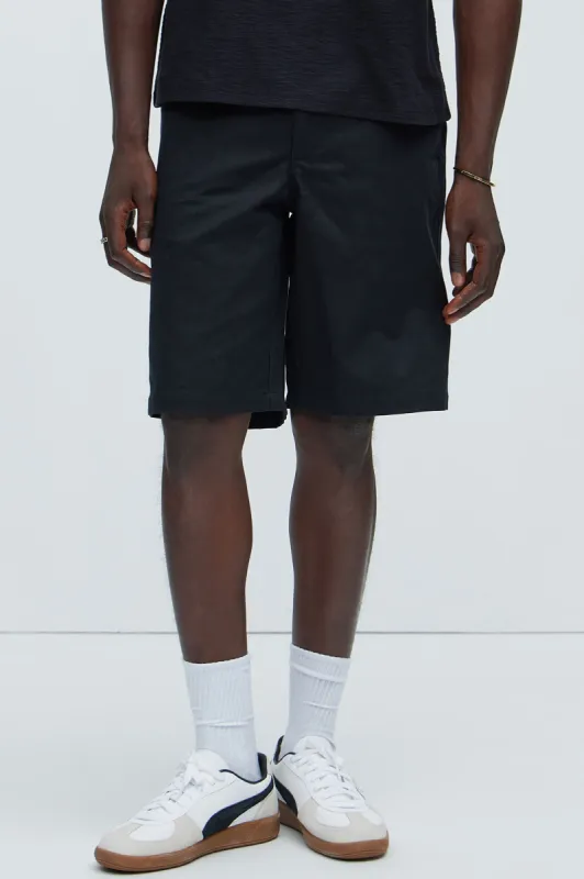 Mickies Straight Work Shorts - Black sold by Fashion Nova