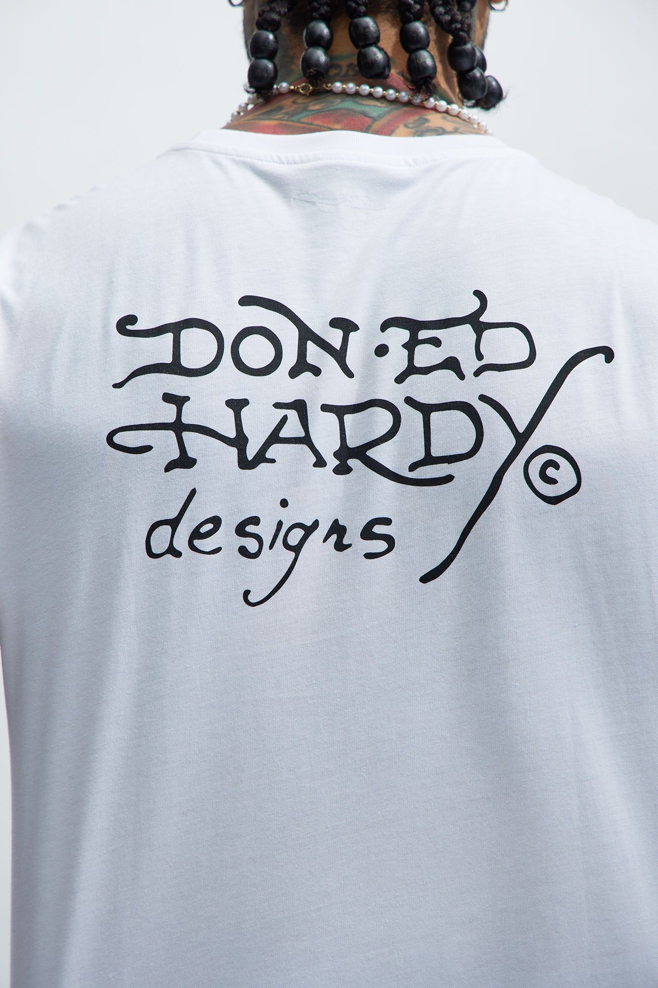 Ed Hardy Cloud Dancer Short Sleeve Tee - White sold by Fashion Nova product image thumbnail 4