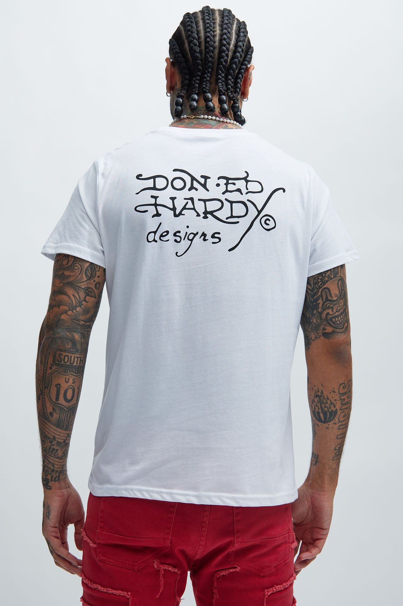 Ed Hardy Cloud Dancer Short Sleeve Tee - White sold by Fashion Nova product image thumbnail 5