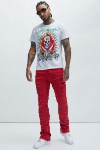 Ed Hardy Cloud Dancer Short Sleeve Tee - White sold by Fashion Nova