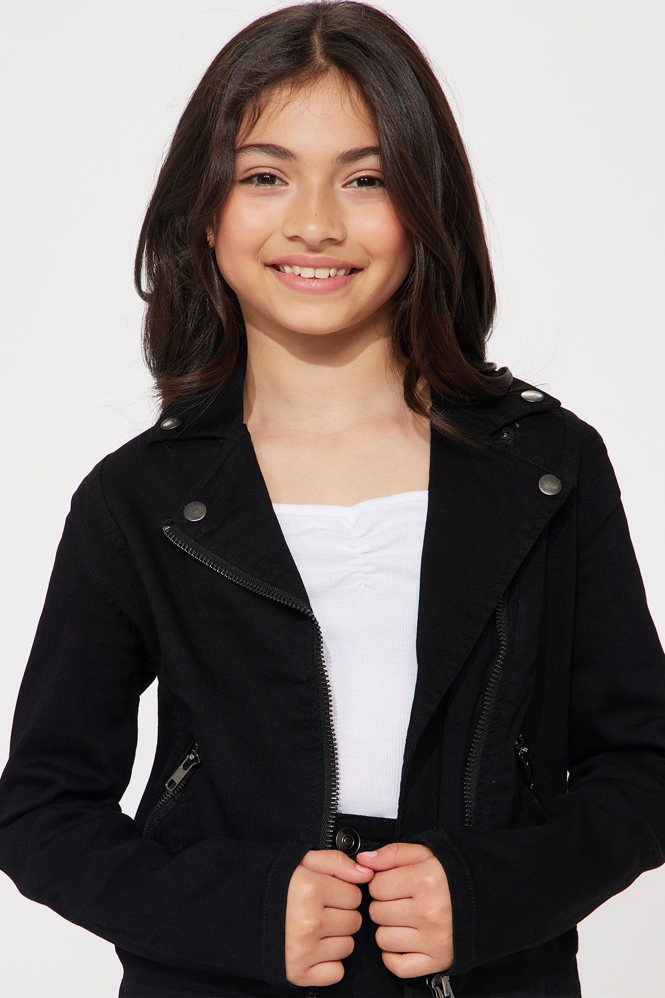 Mini Twill Moto Jacket Skirt Set - Black sold by Fashion Nova product image thumbnail 4