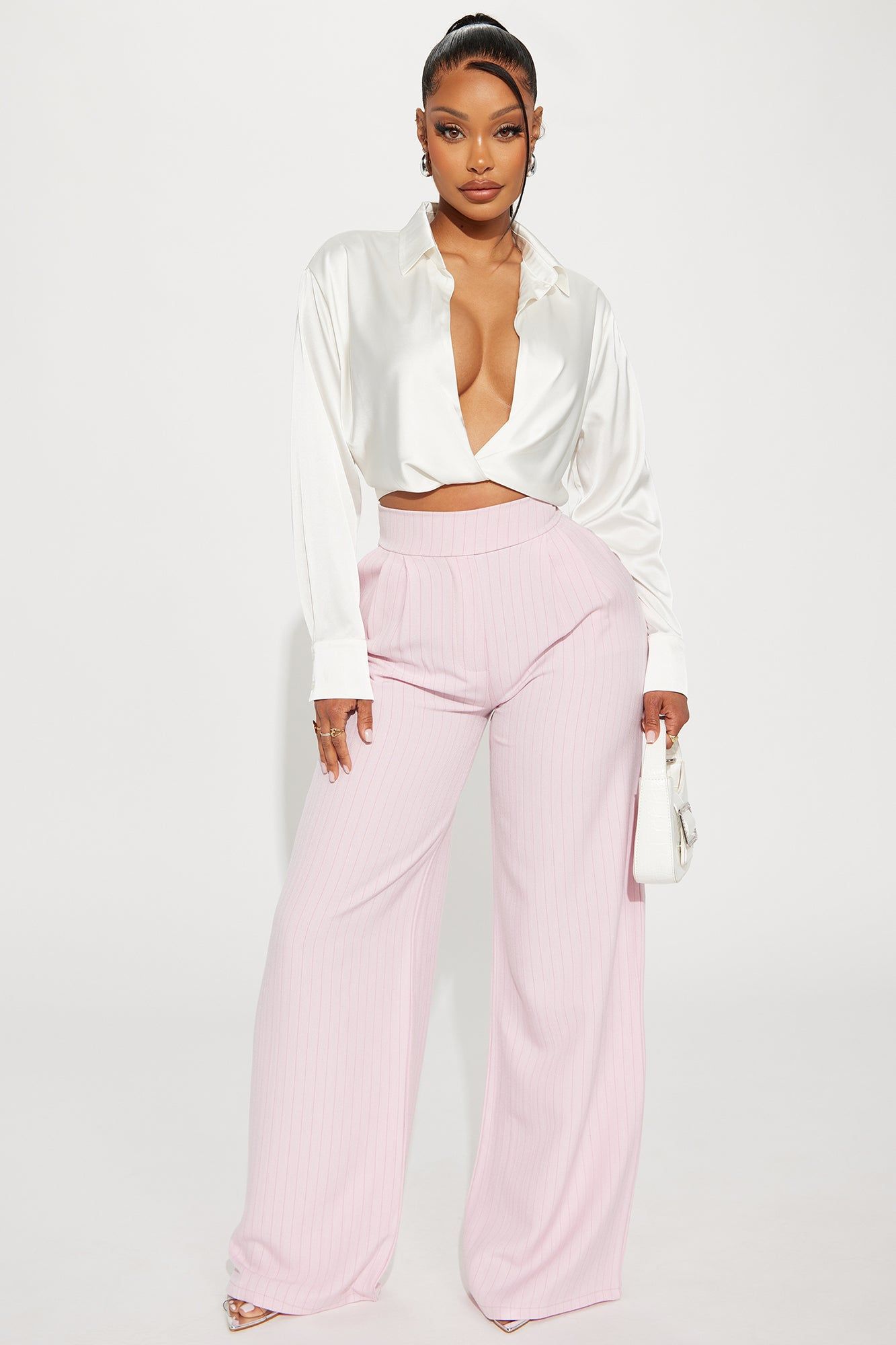 Shelly Satin Blouse Top - Ivory sold by Fashion Nova product image thumbnail 2