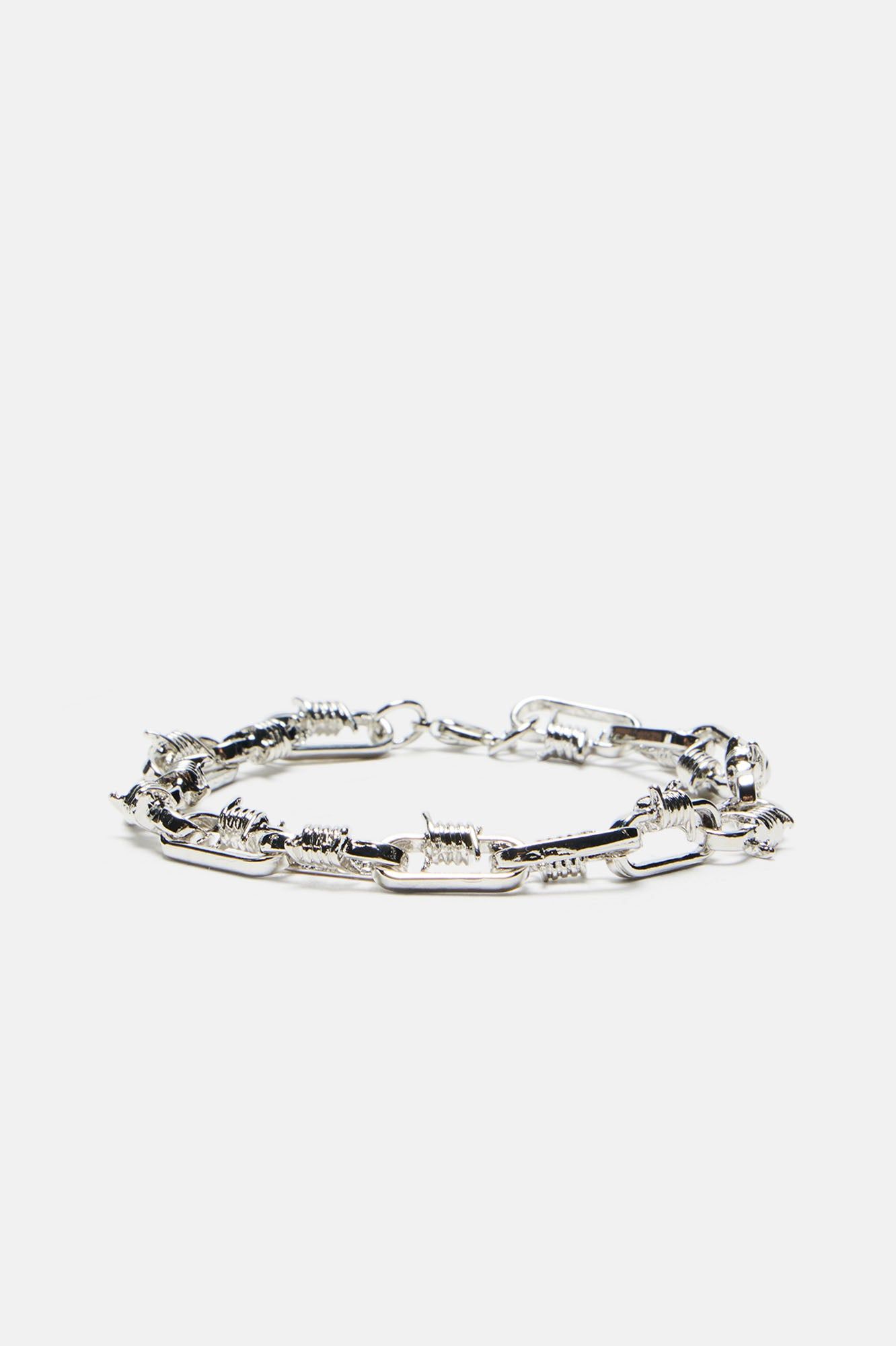 Barbed Wire Chain Bracelet - Silver sold by Fashion Nova product image thumbnail 3