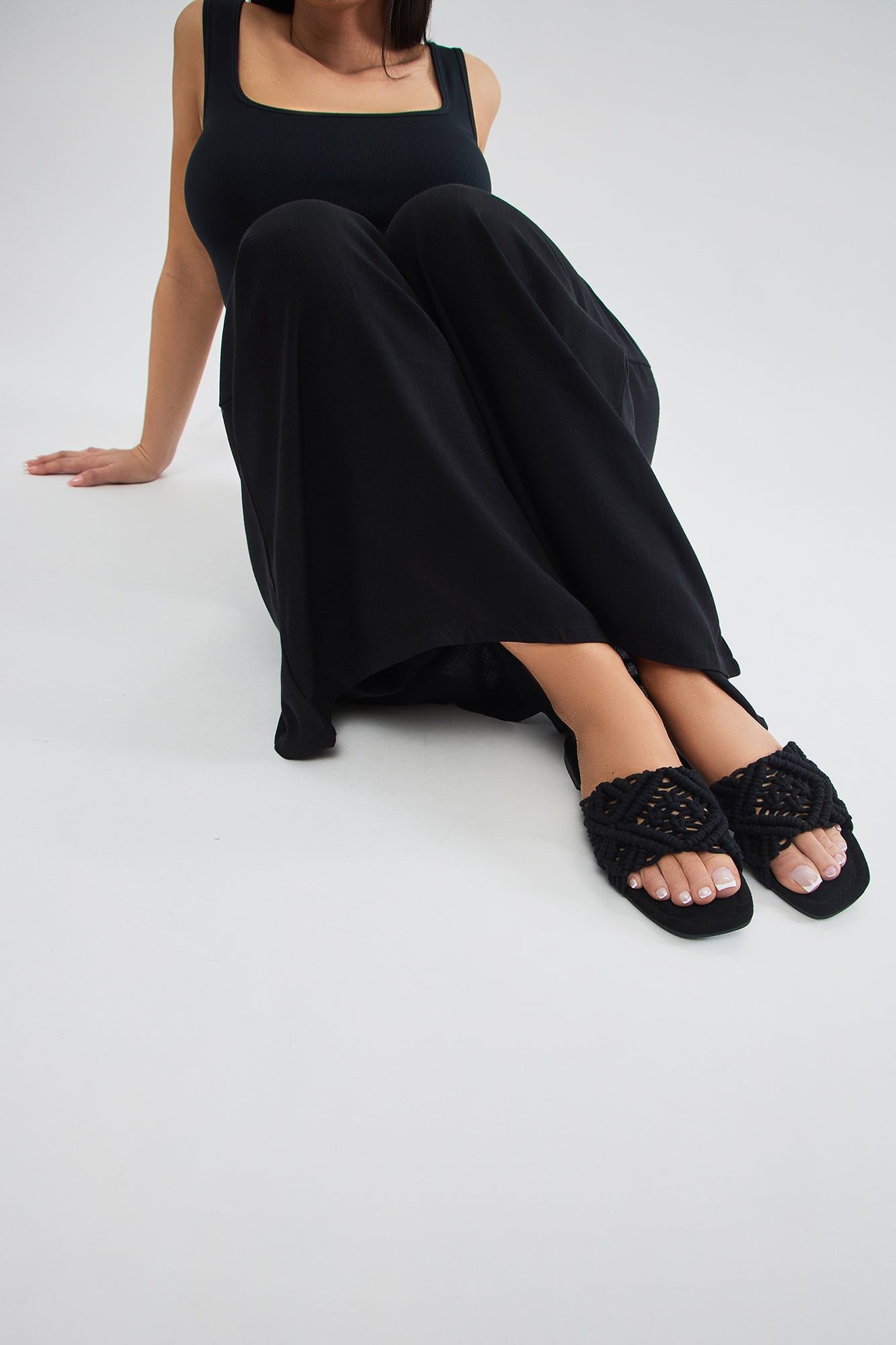 Luxury Villa Flat Sandals - Black sold by Fashion Nova product image thumbnail 3
