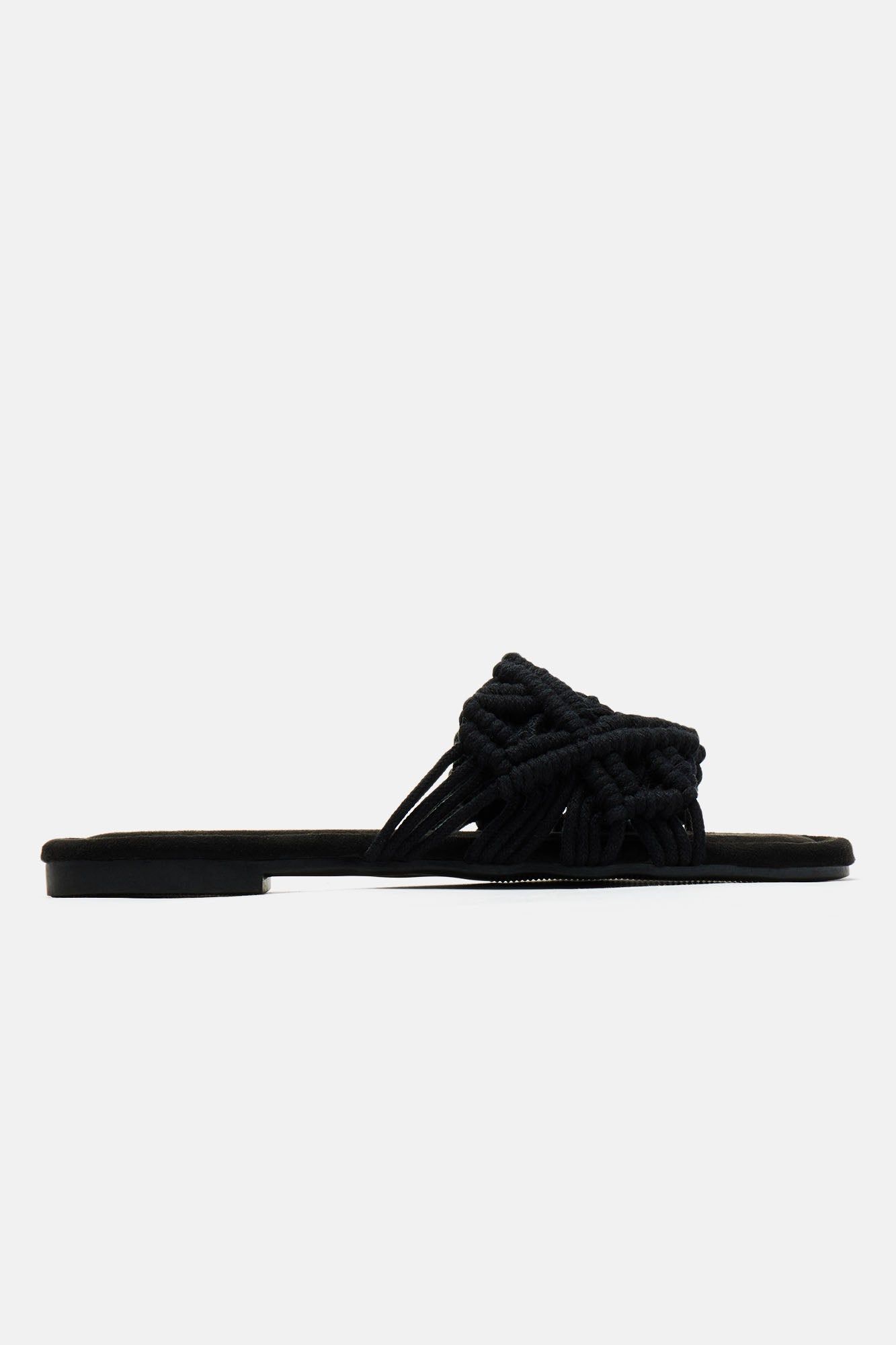 Luxury Villa Flat Sandals - Black sold by Fashion Nova product image thumbnail 5