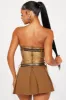 Out West Denim Micro Mini Dress - Brown sold by Fashion Nova