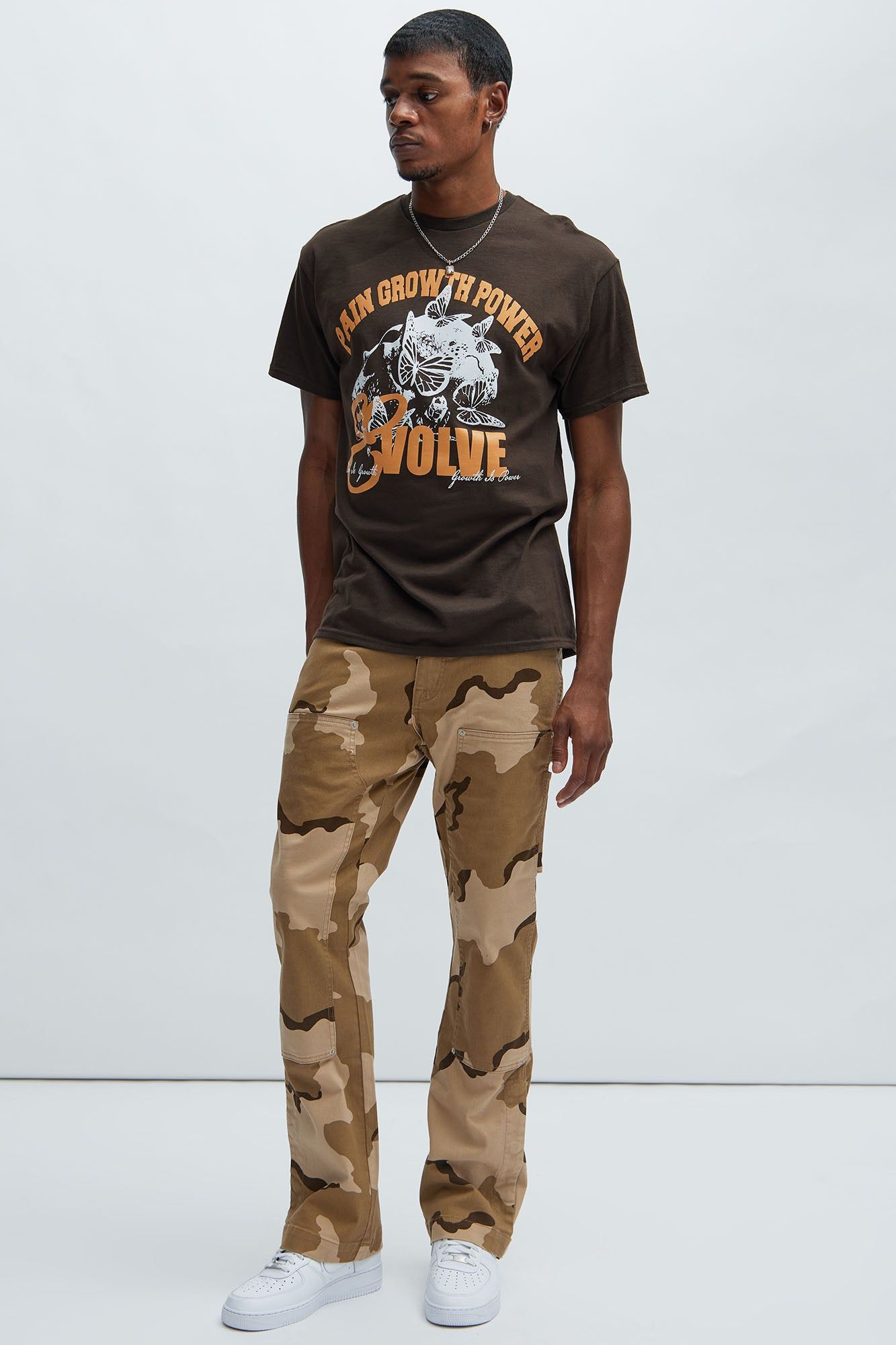 Reign Carpenter Flare Pants - Brown/combo sold by Fashion Nova product image thumbnail 2