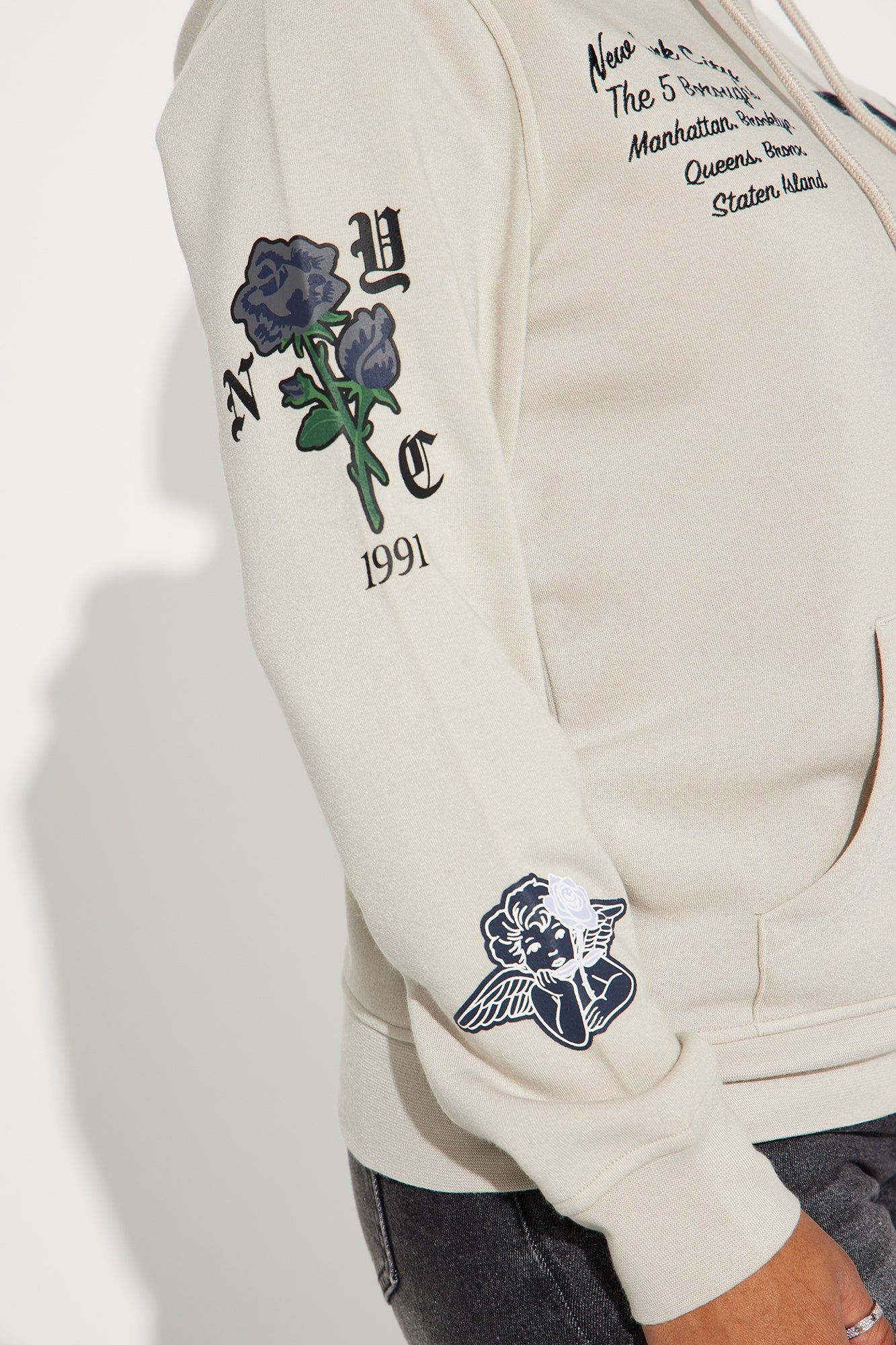 NY Butterfly Hoodie - Sand sold by Fashion Nova product image thumbnail 4