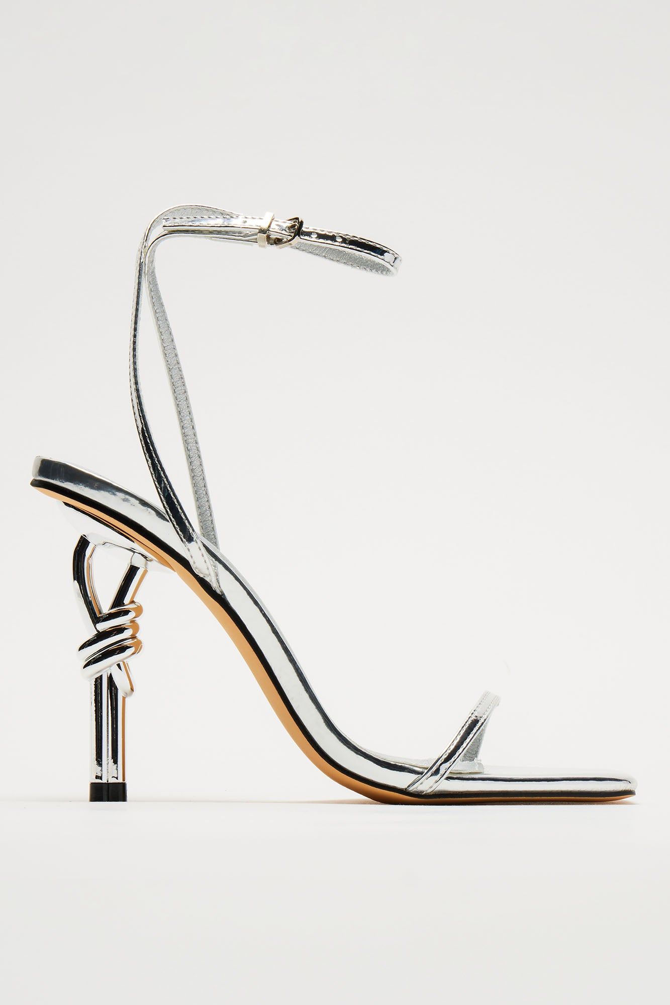 Ready Or Knot Heeled Sandals - Silver sold by Fashion Nova product image thumbnail 4