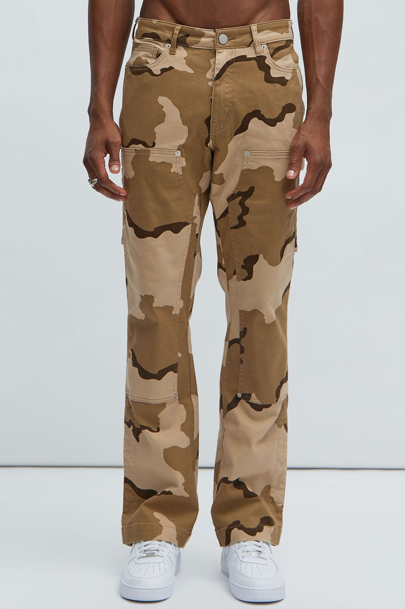 Reign Carpenter Flare Pants - Brown/combo sold by Fashion Nova product image thumbnail 3