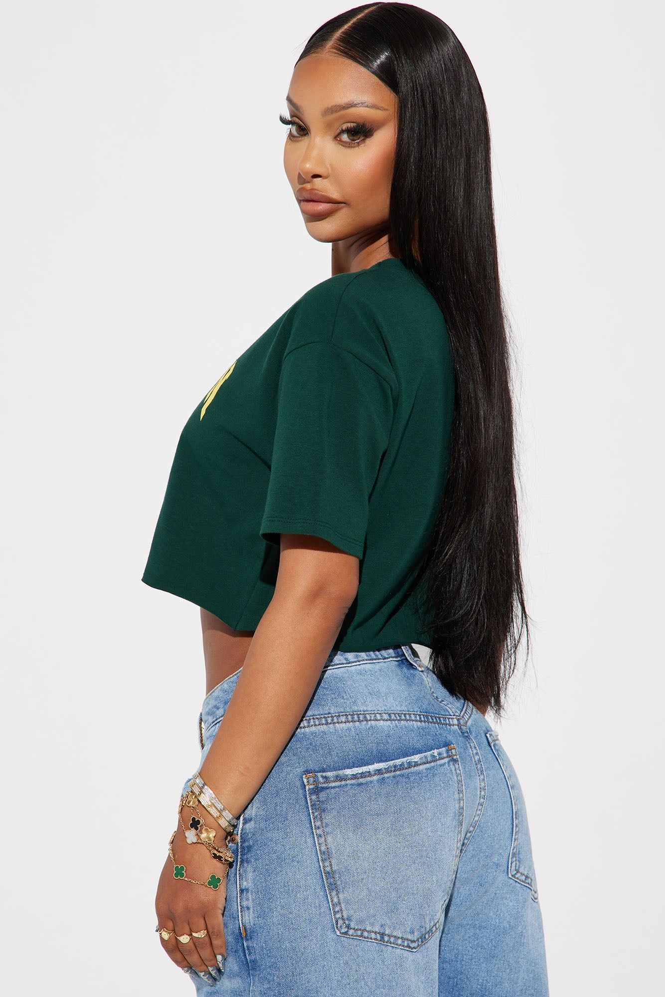 Established in Brooklyn Crop Top - Hunter sold by Fashion Nova product image thumbnail 4