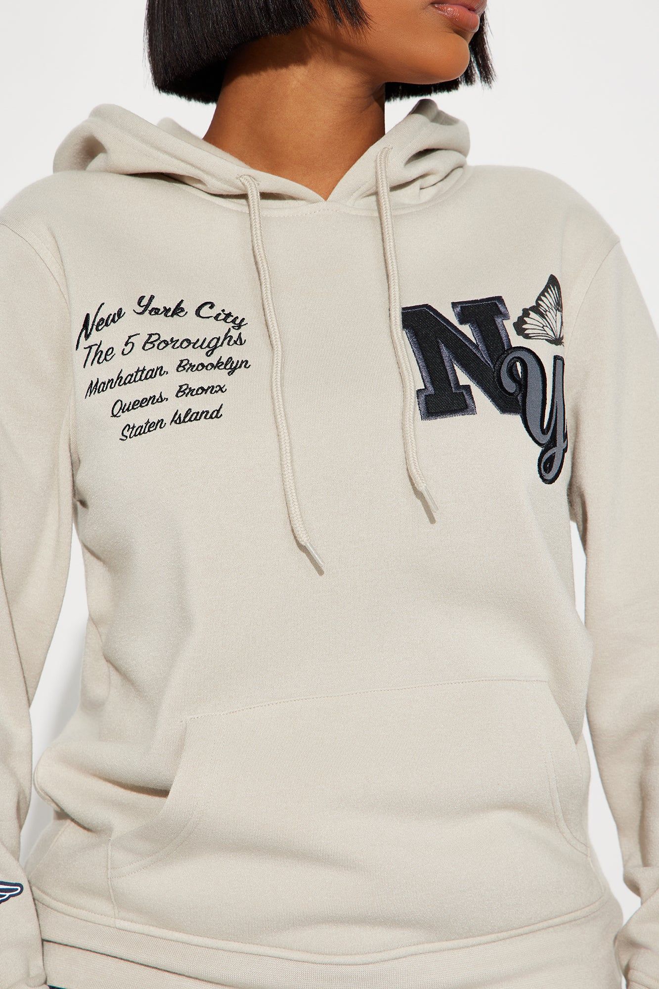 NY Butterfly Hoodie - Sand sold by Fashion Nova product image thumbnail 3