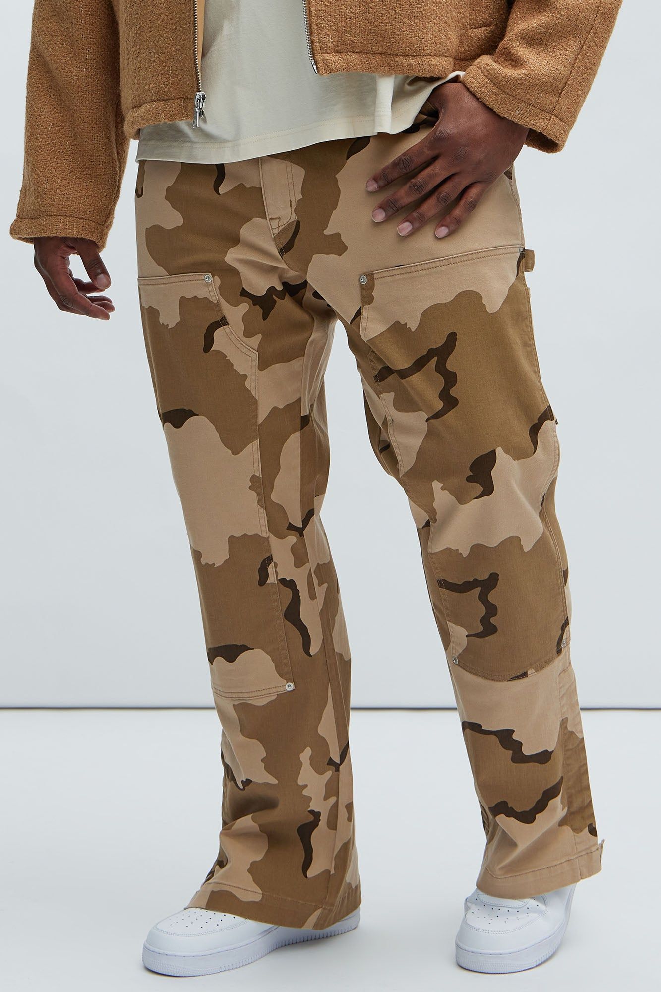 Reign Carpenter Flare Pants - Brown/combo sold by Fashion Nova product image thumbnail 5