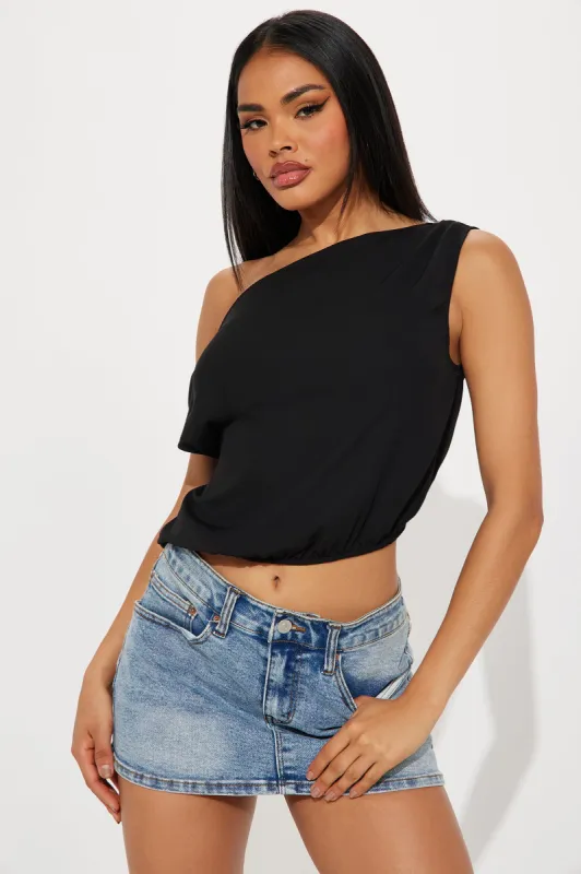 Come And Go Blouse Top - Black sold by Fashion Nova