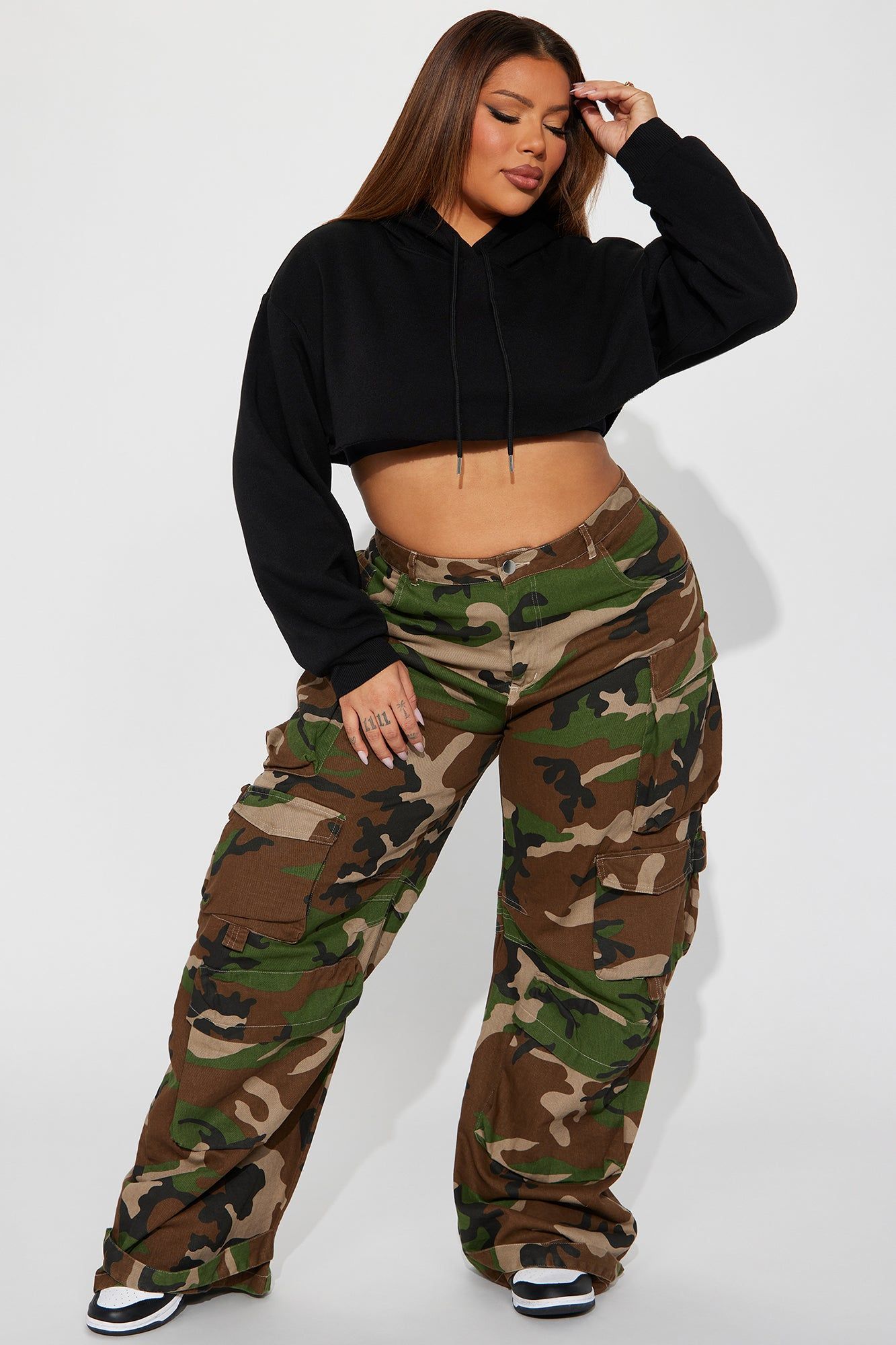 Lilian Cropped Lounge Hoodie - Black sold by Fashion Nova product image thumbnail 5
