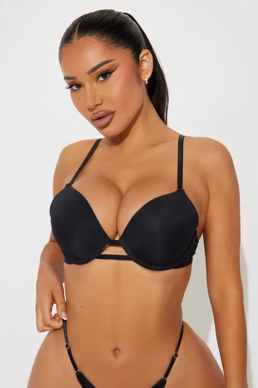 Nova Microfiber Extreme Push Up Bra - Black sold by Fashion Nova