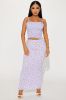 Flower Garden Skirt Set - Lavender/combo sold by Fashion Nova