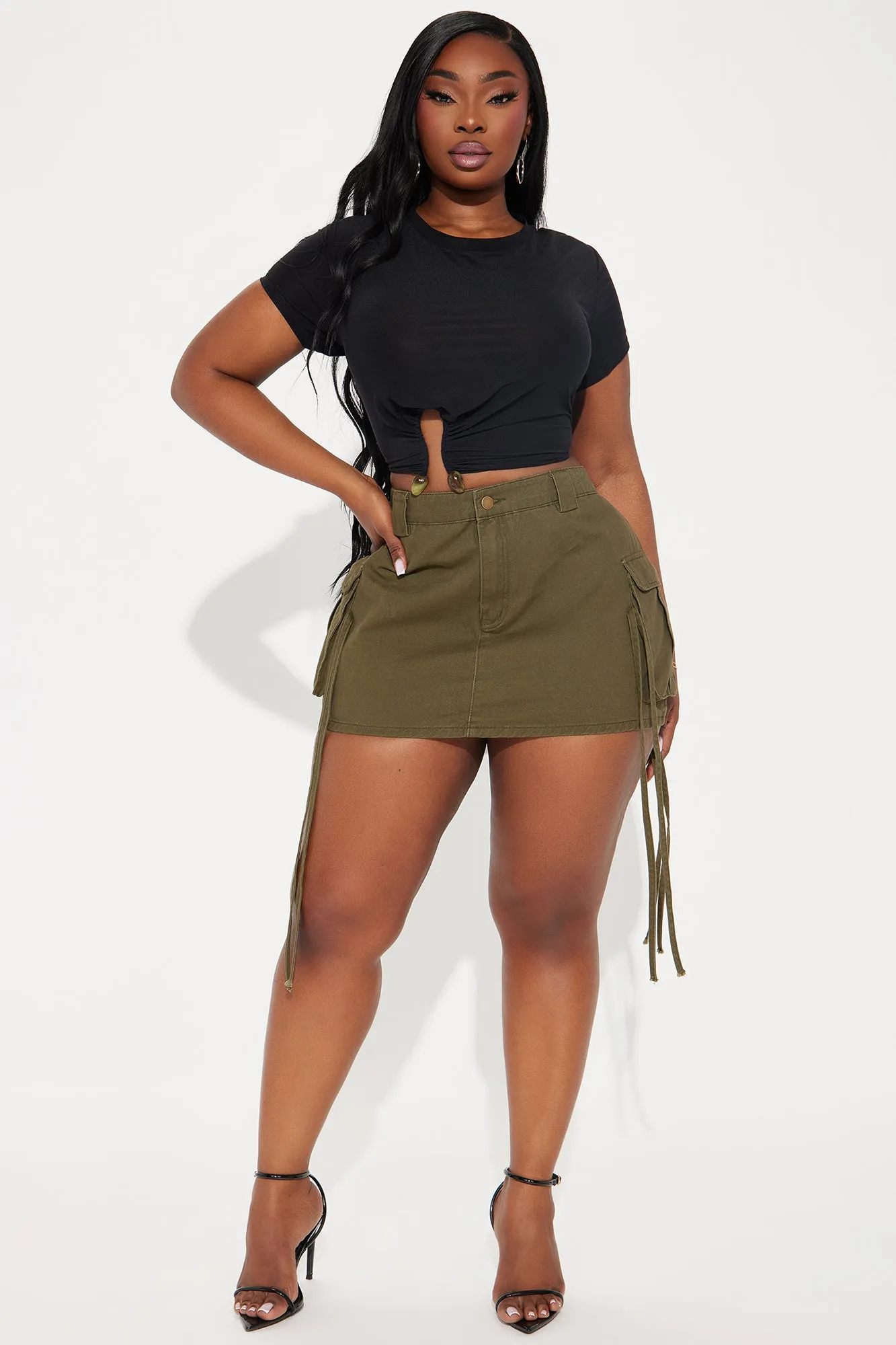 Golden Hour Cargo Mini Skirt - Olive sold by Fashion Nova product image thumbnail 5