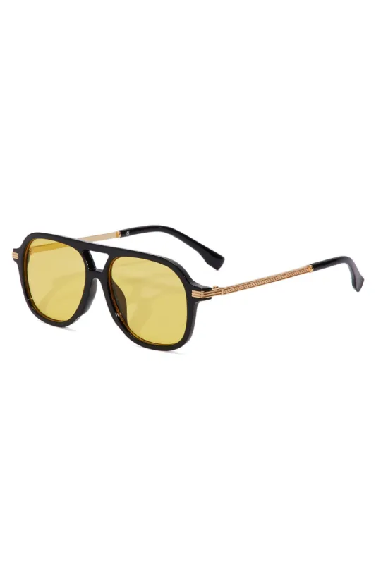 More Time Sunglasses - Black/Yellow sold by Fashion Nova