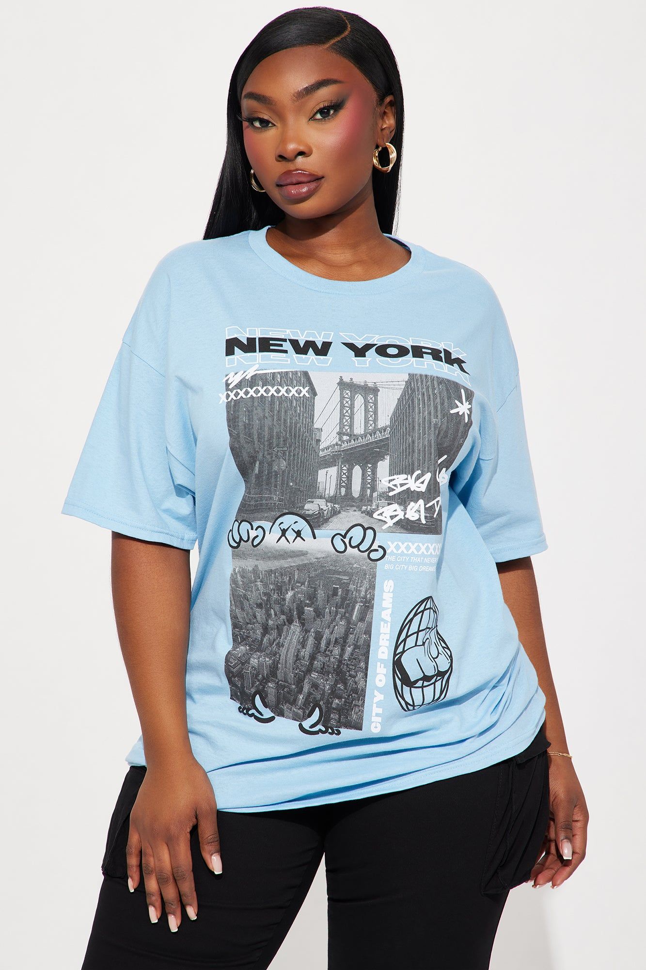 Big City Big Dreams NY Graphic Tee - Light Blue sold by Fashion Nova product image thumbnail 4