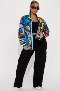 World Of Batman Bomber Jacket - Multi Color sold by Fashion Nova