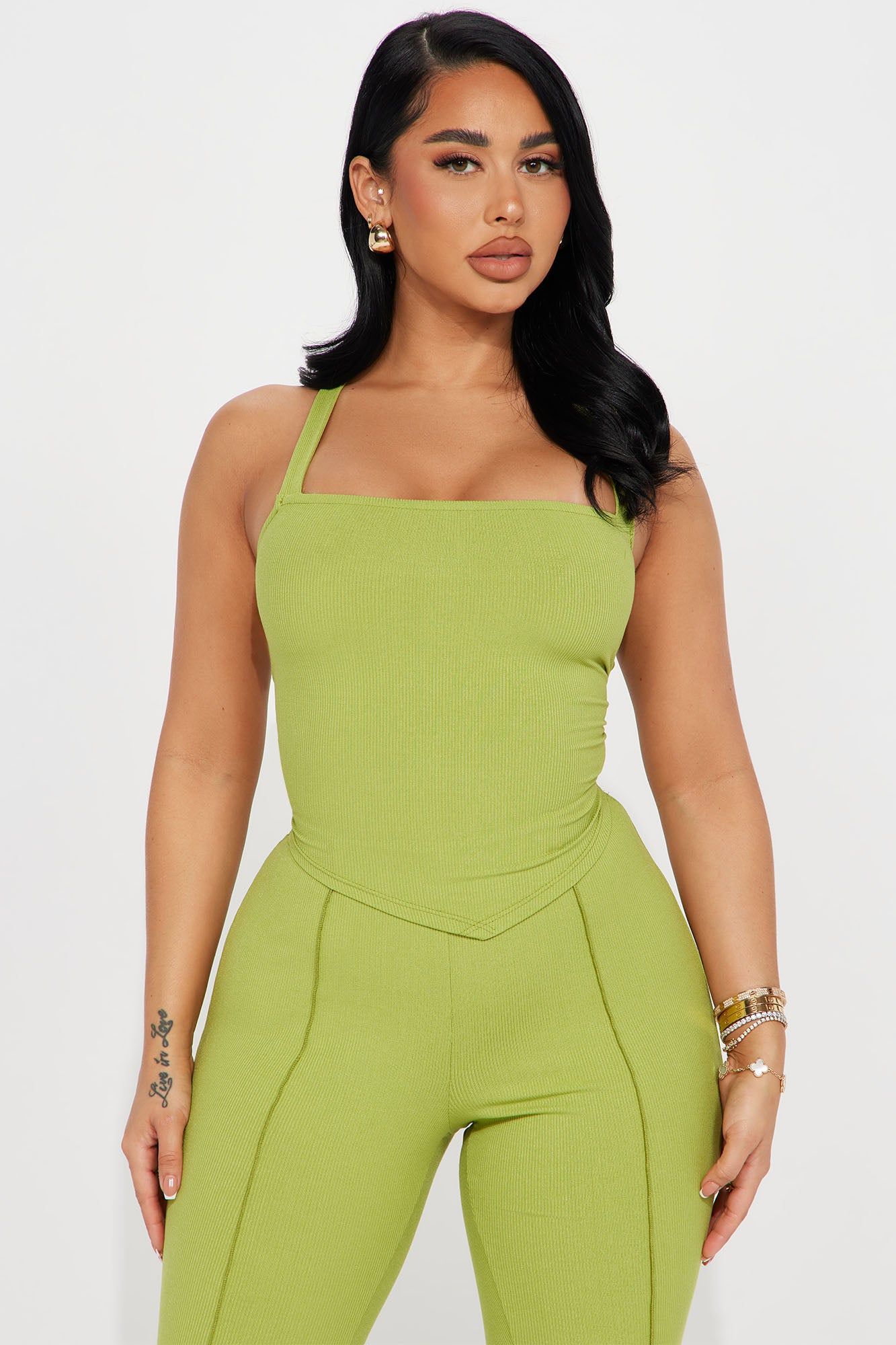 Calling Again Pant Set - Chartreuse sold by Fashion Nova product image thumbnail 2
