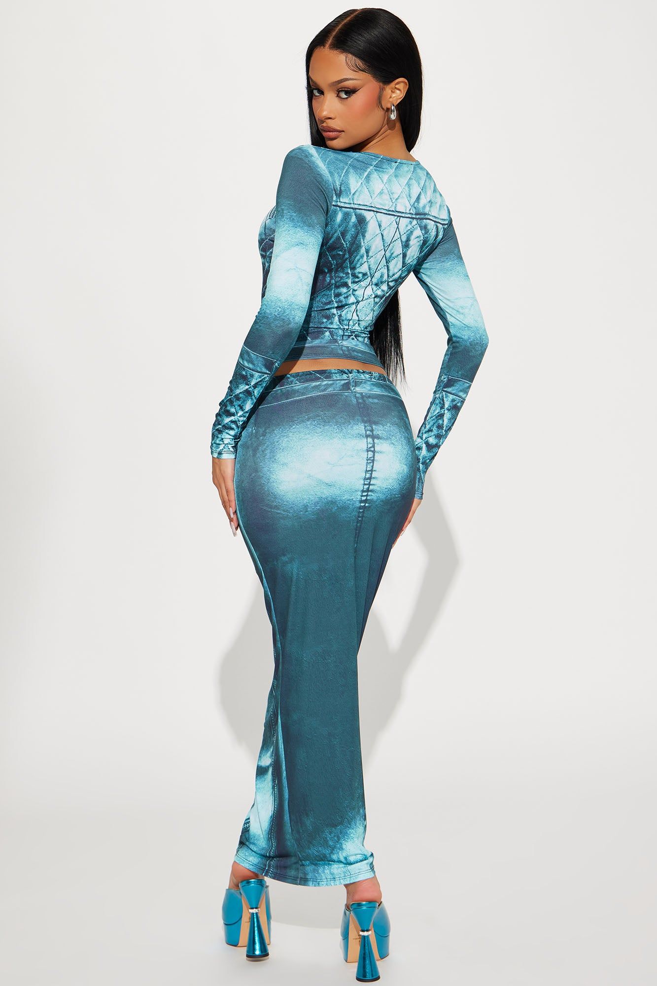 Rise To The Top Skirt Set - Green/combo sold by Fashion Nova product image thumbnail 3