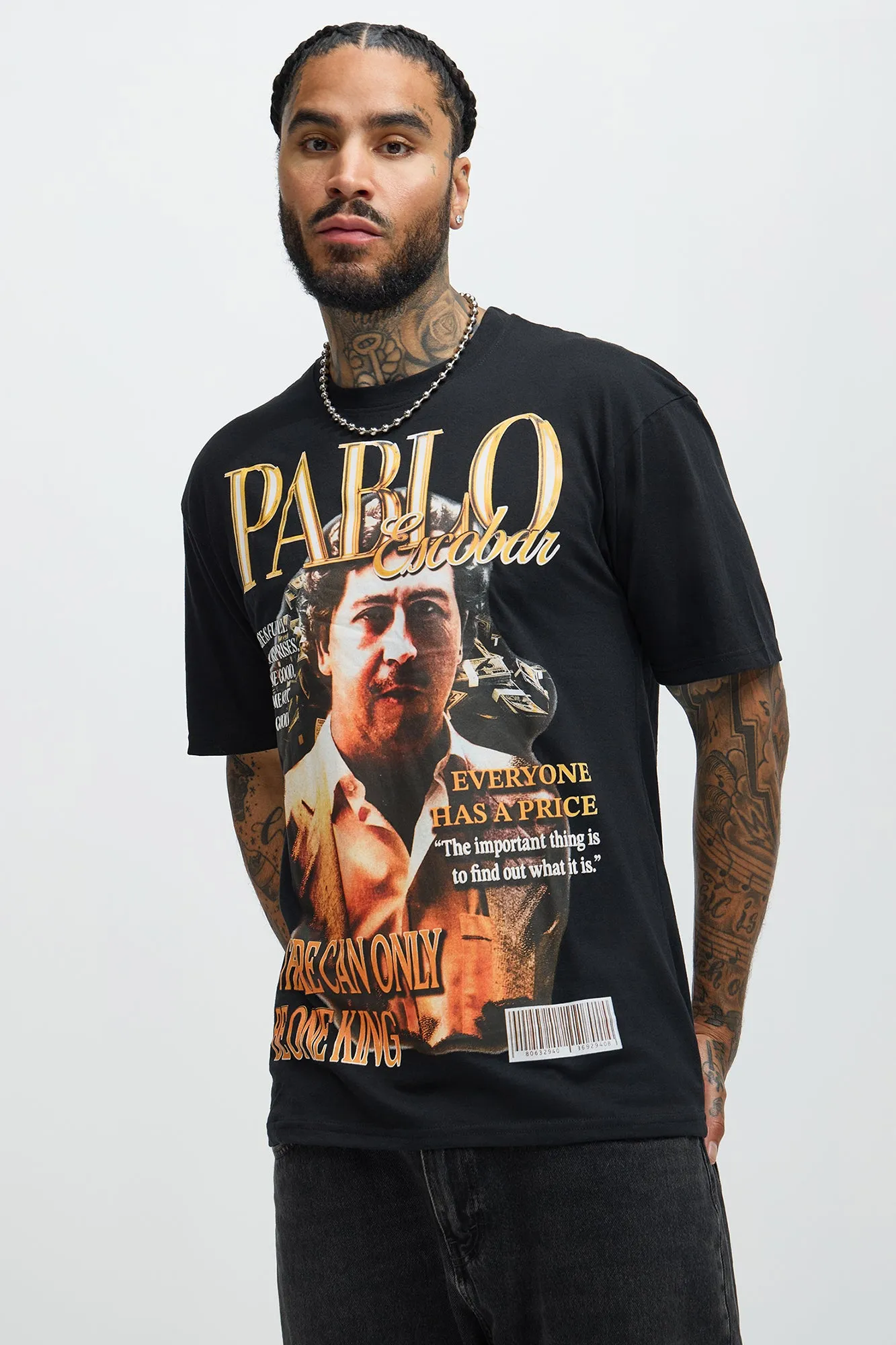 Pablo Escobar Short Sleeve Tee - Black sold by Fashion Nova