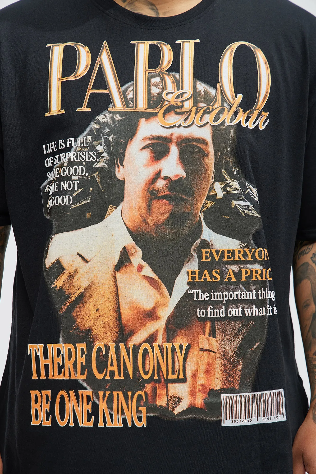 Pablo Escobar Short Sleeve Tee - Black sold by Fashion Nova product image thumbnail 5