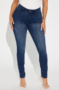 Not Going To Settle Stretch Skinny Jeans - Dark Wash sold by Fashion Nova
