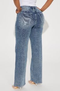 Keeping In Contact Tinted Stretch Straight Leg Jeans - Vintage Wash sold by Fashion Nova