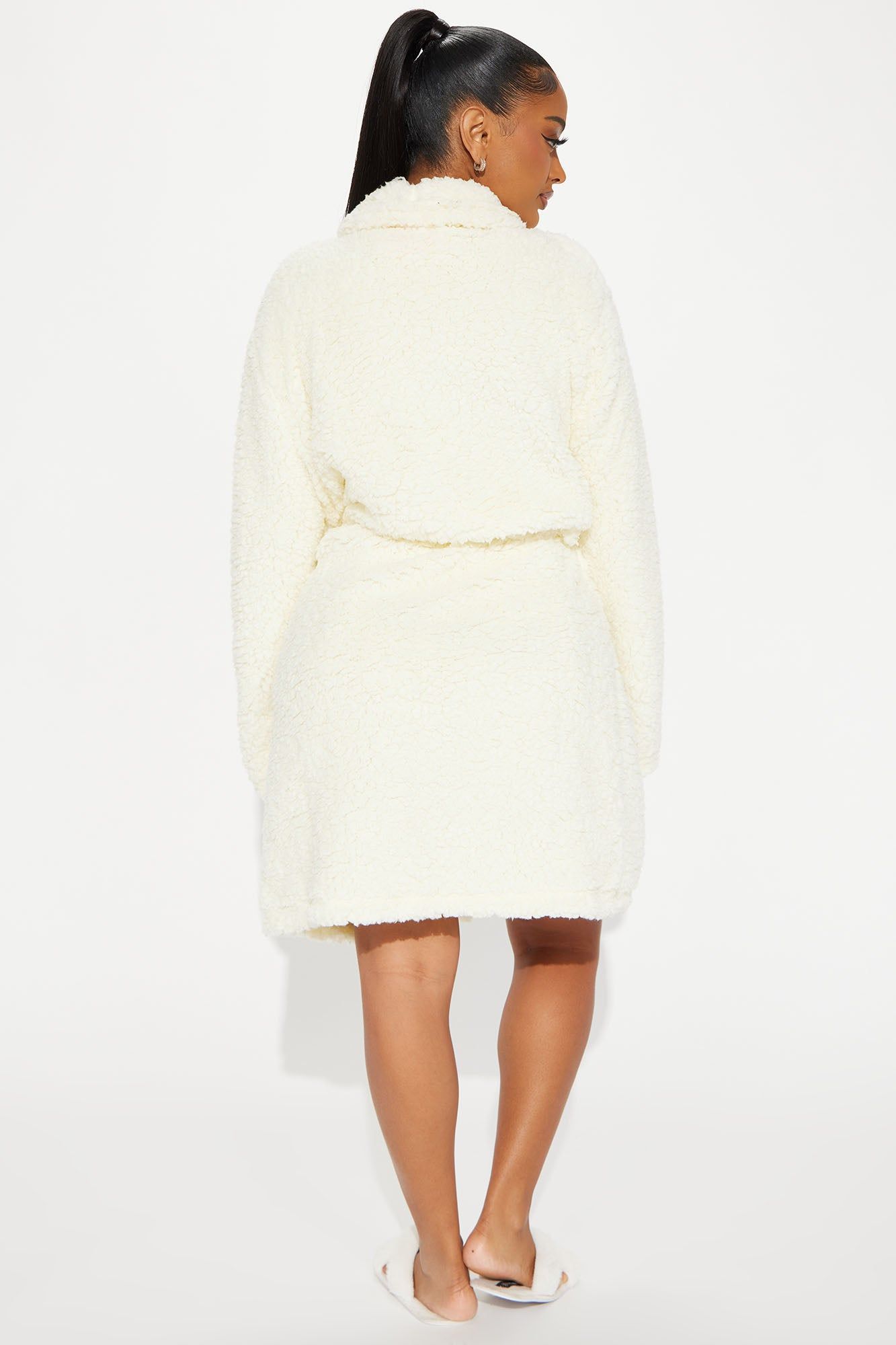 Cozy Love Plush Robe - White sold by Fashion Nova product image thumbnail 3