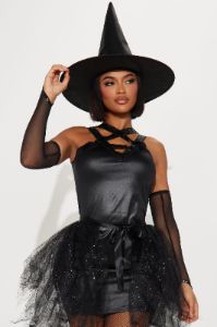 Dark Magic Witch 4 Piece Costume Set - Black sold by Fashion Nova