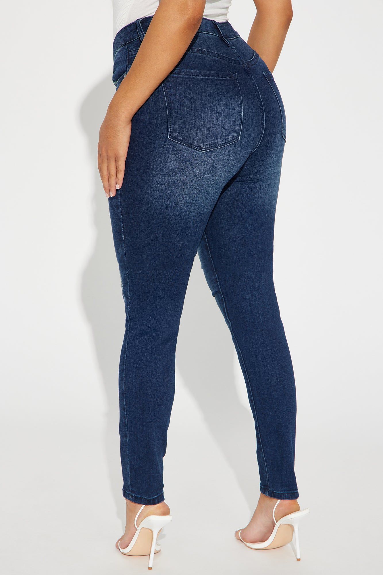 Not Going To Settle Stretch Skinny Jeans - Dark Wash sold by Fashion Nova product image thumbnail 3