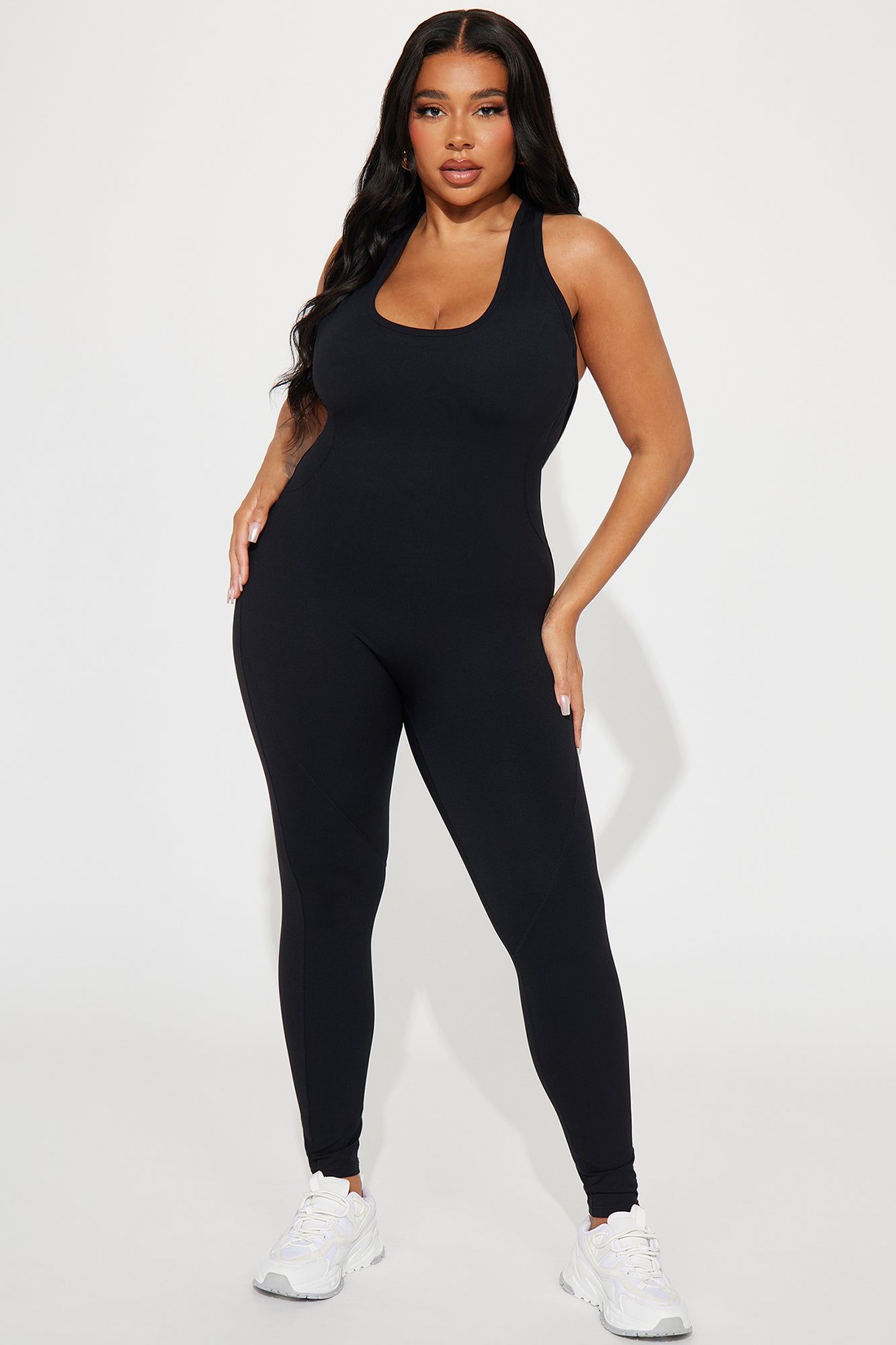 Get Fit Active Jumpsuit - Black sold by Fashion Nova