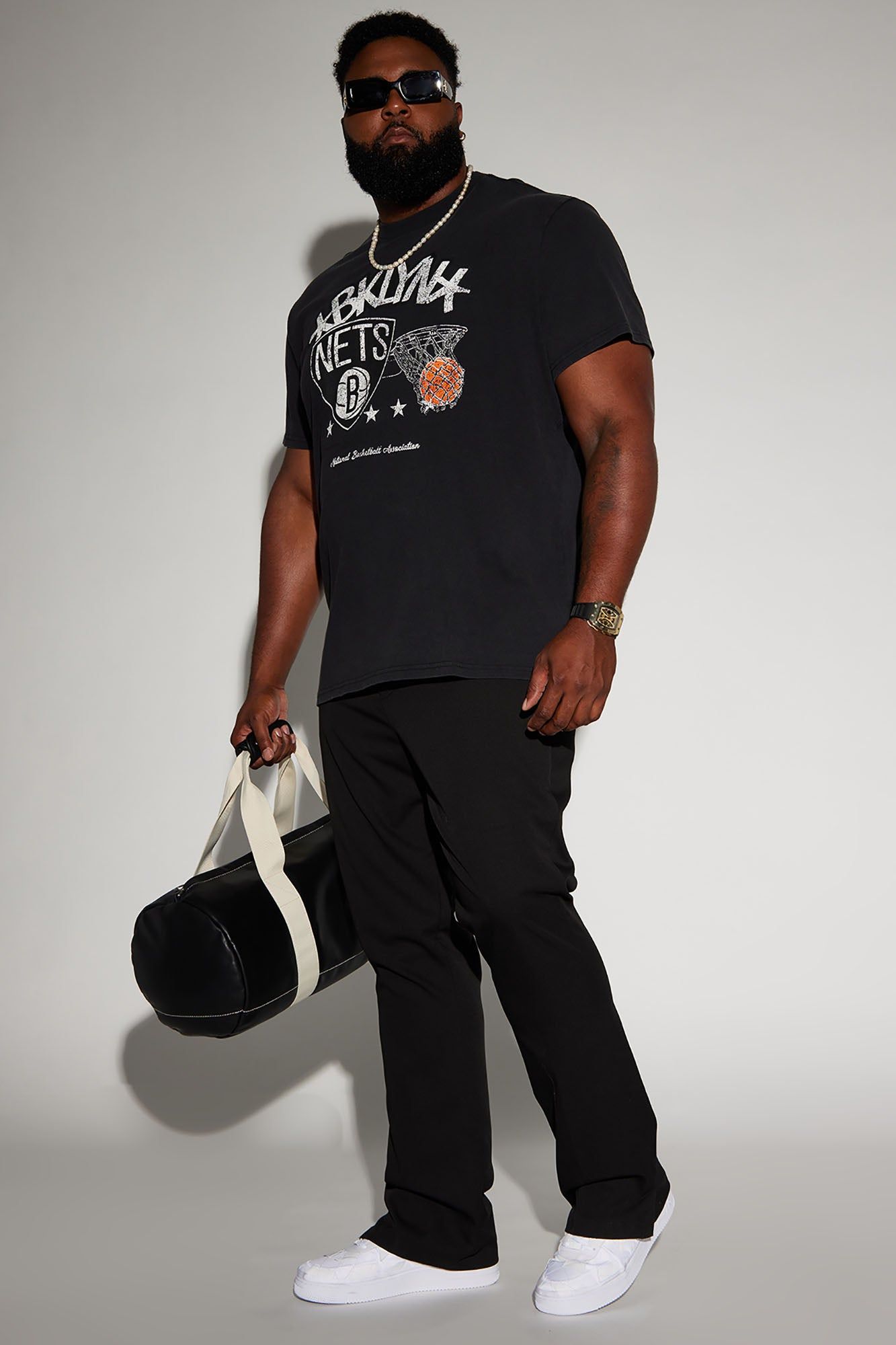 Nets Step Back Short Sleeve Tee - Black sold by Fashion Nova product image thumbnail 5