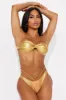 Gia Metallic Chain Straps 2 Piece Bikini - Gold sold by Fashion Nova