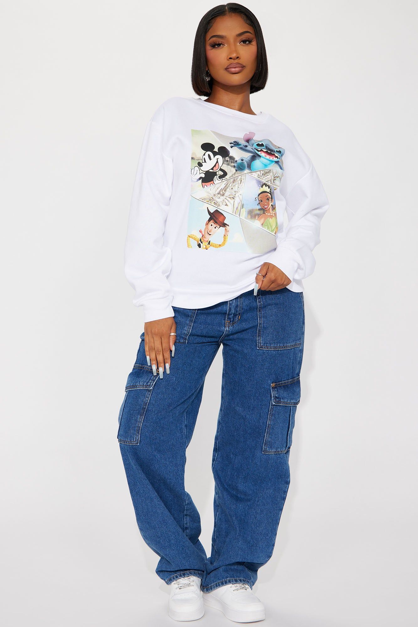 Disney Favorites Crew Neck Sweatshirt - White sold by Fashion Nova product image thumbnail 2