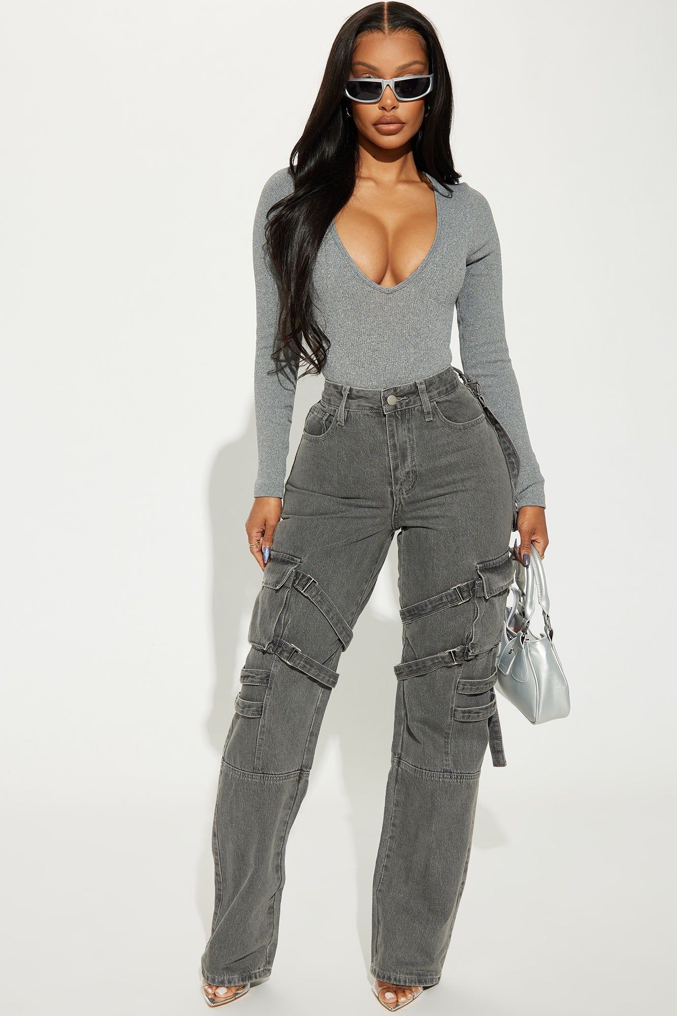Ana Seamless Bodysuit - Heather Grey sold by Fashion Nova product image thumbnail 3